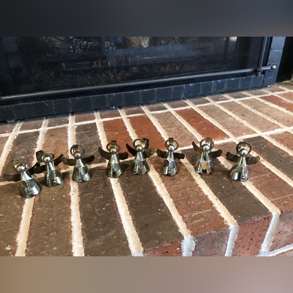 adorable 8 vintage silver plated angels napkin holders